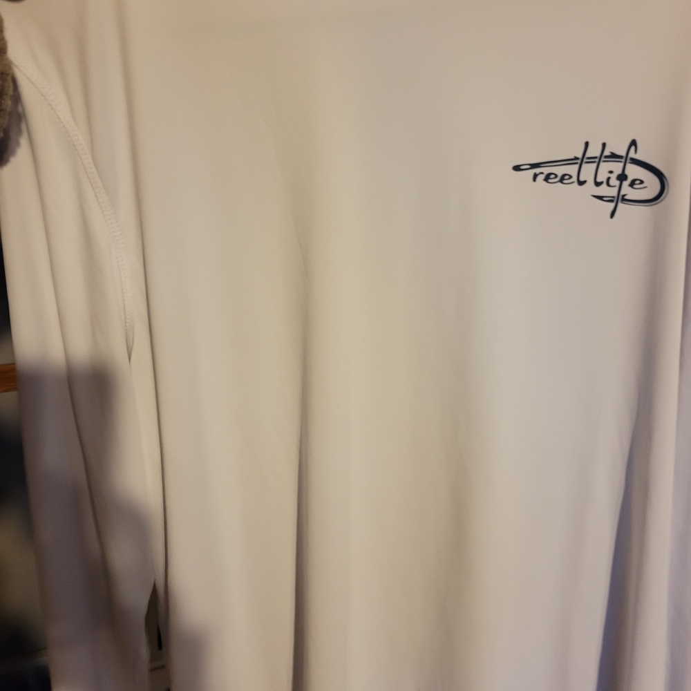 Nwot Reel/salt Life White Men's Polo Shirt